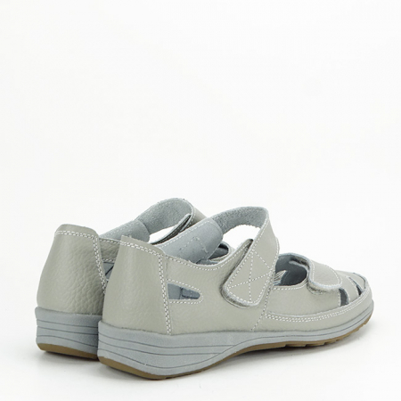 Balerini gri din piele naturala 5115 M4 Confort [7]