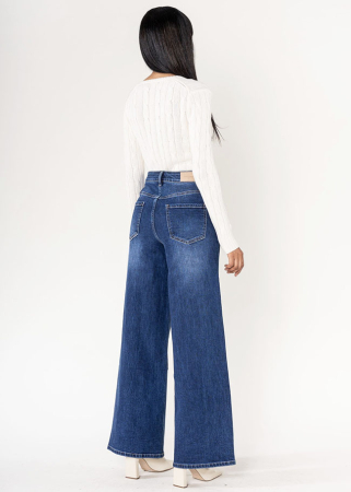 Blugi albastrii dama wide leg Nina Carter YY300-9 M10 [3]