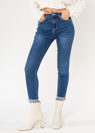 Blugi dama albastrii Slim Fit Nina Carter P605-1 M10 [1]