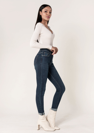 Blugi Dama Albastru inchis Slim Nina Carter P078-2A M9 [2]