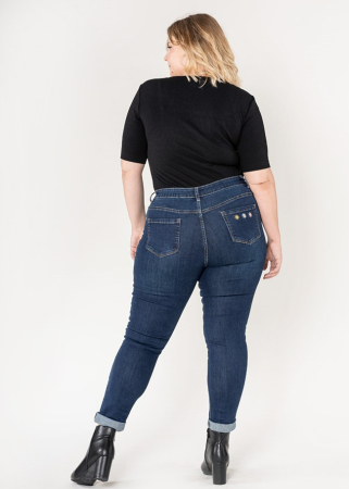 Blugi  dama basic marimi mari Nina Carter albastri P608-9 M10 [2]