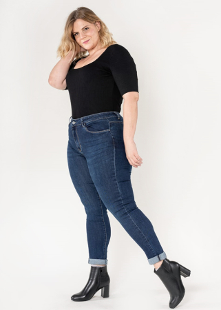 Blugi  dama basic marimi mari Nina Carter albastri P608-9 M10 [1]