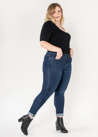 Blugi  dama basic marimi mari Nina Carter albastri P608-9 M10 [3]