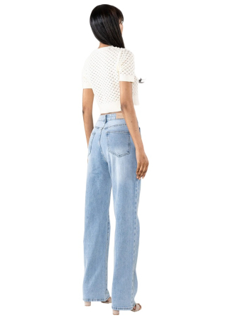 Blugi dama drepti Nina Carter albastru deschis T002-4 M7 [4]