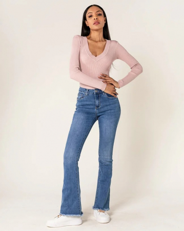 Blugi Dama Evazati BoatCut Nina Carter Albastri P218-5A M10 [1]