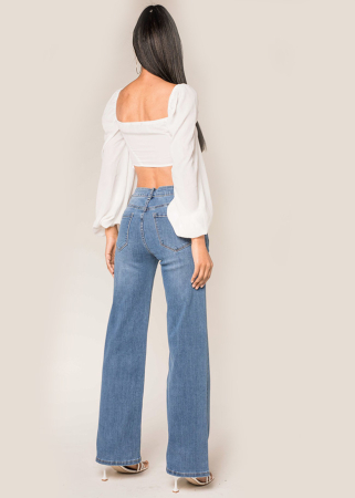 Blugi Dama Evazati Nina Carter Albastri P139-5 M7 [4]