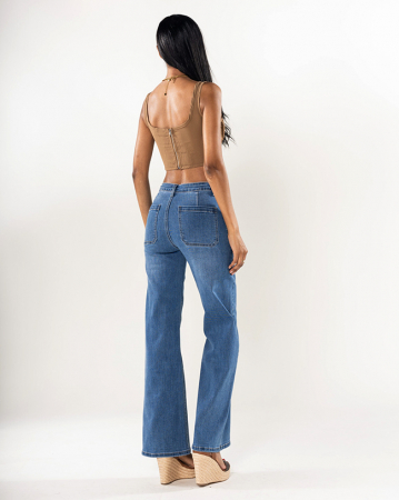 Blugi Dama Evazati Nina Carter Albastri P195-5 M8 [3]