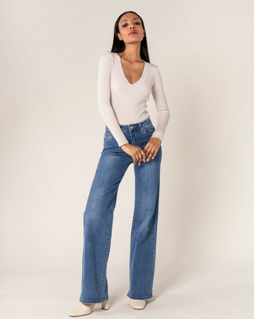 Blugi si pantaloni - Blugi Dama Evazati Nina Carter Albastri P211-5 M8