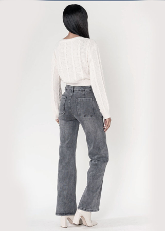 Blugi Dama Evazati Nina Carter Gri inchis P195-17A M10 [3]