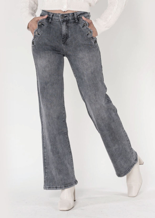 Blugi Dama Evazati Nina Carter Gri inchis P195-17A M10 [4]