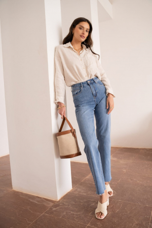Blugi dama Maddie Straight Oraije albastru deschis JD404A-1 [3]