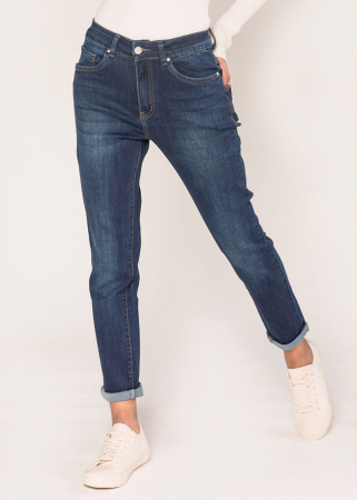 Blugi dama mom fit Nina Carter albastru inchis P189-2 M7 [1]
