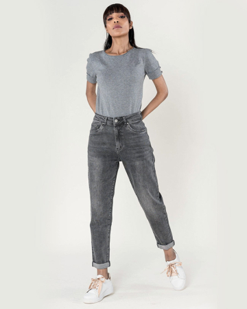 Blugi dama Mom Fit Nina Carter Gri P502-17 M8 [2]