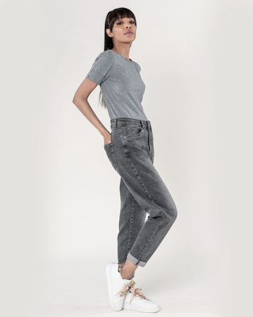 Blugi dama Mom Fit Nina Carter Gri P502-17 M8 [3]