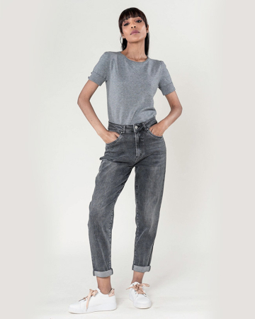 Femei - Blugi dama Mom Fit Nina Carter Gri P502-17 M8