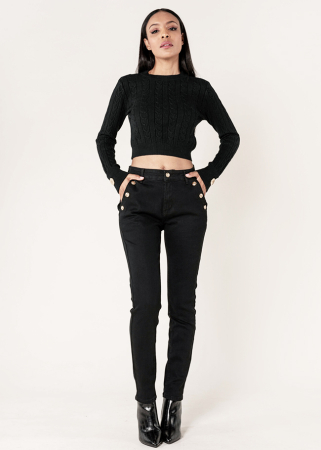 Blugi dama mom fit Nina Carter negrI P216 M10 [1]