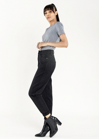 Blugi dama Mom Fit Nina Carter Negru P502-8 M10 [3]