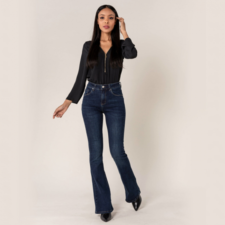 Blugi Dama Evazati Nina Carter Albastru Inchis P212-2 M8 [1]