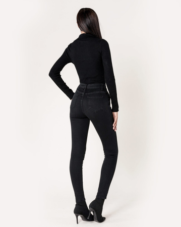 Blugi dama negri slim cu nasturi Nina Carter P217-8A M9 [4]