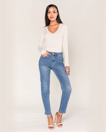 Blugi si pantaloni - Blugi Dama albastri, Push-up Skinny Nina Carter P076-5A
