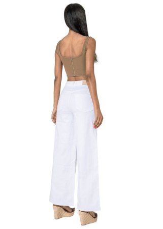 Blugi dama wide leg Nina Carter Alb YY300-1 M10 [4]