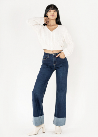 Blugi Evazati Nina Carter Albastru Inchis P601 M8 [2]