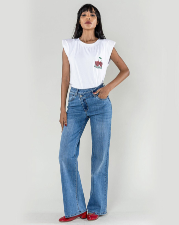Femei - Blugi Evazati Nina Carter Albastru P625-5 M7