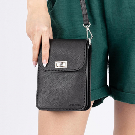 Portofele - Borseta crossbody David Jones Paris CM6986 07 Negru