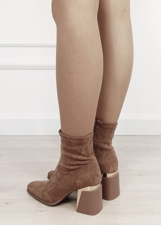 Botine dama camel cu toc gros 2908A 19 [2]