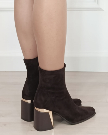 Botine dama maro cu toc gros 2908A 19 [4]