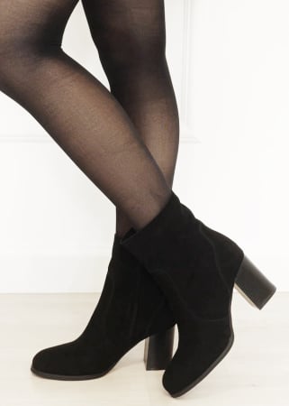 Oferte Speciale - Botine dama negre din piele naturala Y2370 117