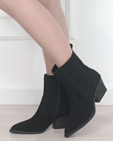 Noutati - Botine elegante tip ciocate negre 6350A 117