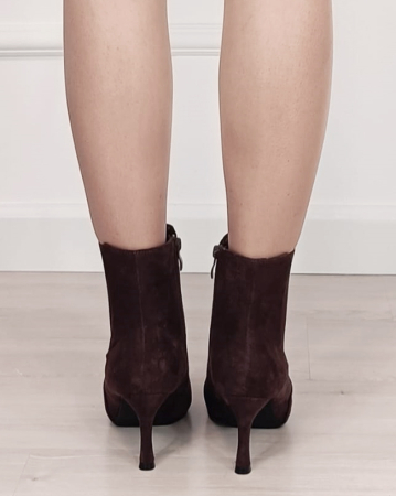 Botine maro elegante cu toc subtire BYDJ1620 116 [3]
