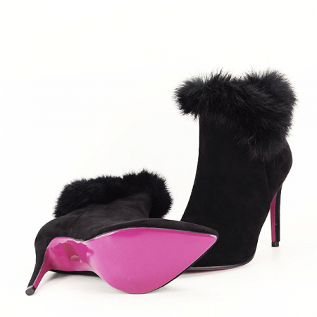 Botine negre cu toc cui Sandra [5]