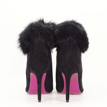 Botine negre cu toc cui Sandra [6]