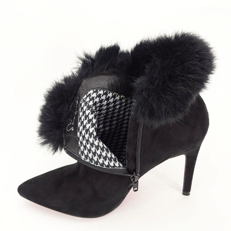 Botine negre cu toc cui Sandra [8]
