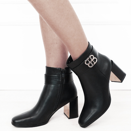 Botine - Botine negre elegante 6381  114