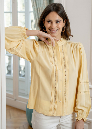 Camasa galbena cu perforatii englezesti 5099 M9 [2]