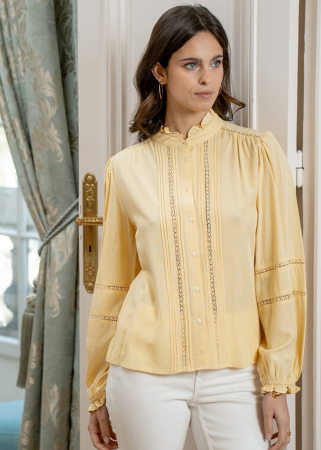 Camasi - Camasa galbena cu perforatii englezesti 5099 M9