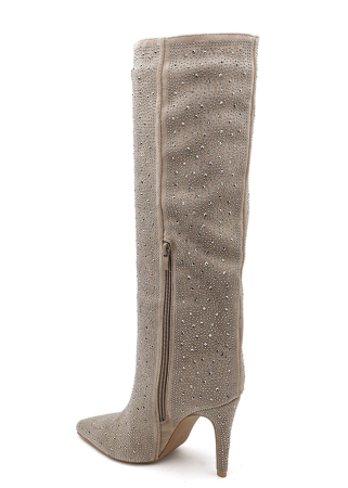 Cizme bej cu strasuri 72527A 110 [4]