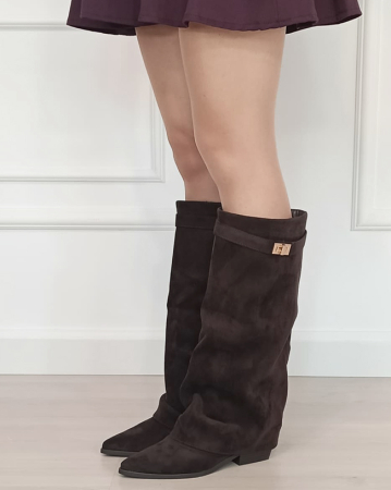 Cizme - Cizme dama lungi maro 2596A-1 19