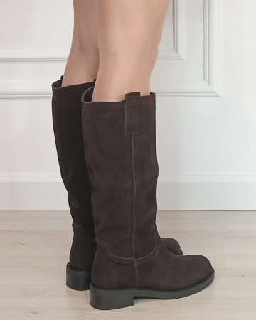 Cizme dama lungi maro din piele naturala 5313 19 [4]