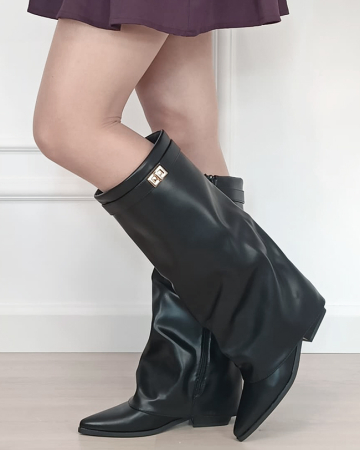 Cizme - Cizme dama lungi negre 2596A 113