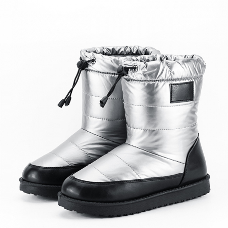 Cizme si botine - Cizme argintii de zapada