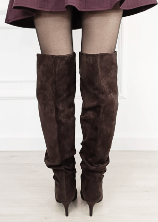 Cizme lungi maro cu toc stiletto 2570 110 [4]