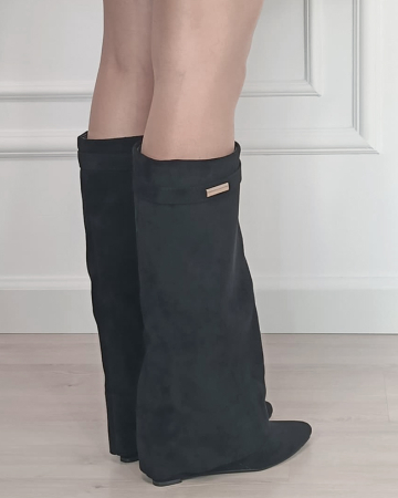 Cizme lungi negre cu toc 9623A-1 19 [5]