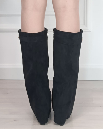 Cizme lungi negre cu toc 9623A-1 19 [4]