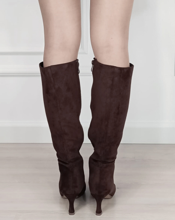 Cizme maro elegante cu toc BYJ9806 116 [4]