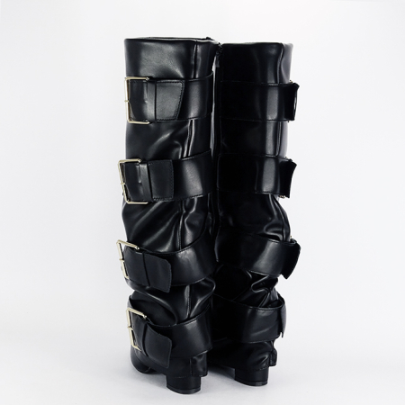 Cizme negre elegante cu toc comod 7677A 110 [5]