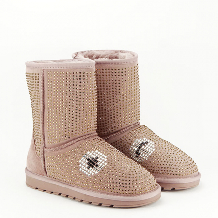 Cizme roz din piele naturala W8008 113 [3]